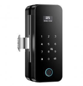 Fingerprint Biometric Digital Password Face Recognition Lock Fully Automatic Frameless Glass Door Smart Lock Tuya Wifi App Smart Lock