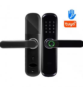 Tuya APP Apartment Hotel Room Lock Biometric Password Lock Smart Keyless Fingerprint Digital Door Lock