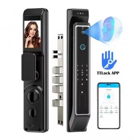 3D Recognition Fully Automatic Fingerprint Smart Door Lock Tuya App Remote Control Door Lock Digital Recognition Camera Smart Lock