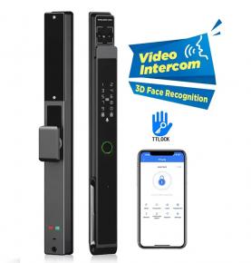 3D Face Recognition Smart Door Lock Palm Print Unlocking TT APP Lock Fully Automatic Waterproof Outdoor Video Intercom Door Lock
