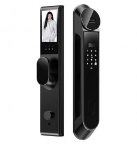 AI Full Automatic Fingerprint Locks 3D Face Recognition Smart Locks  Accept Video Call Automated Door Locks