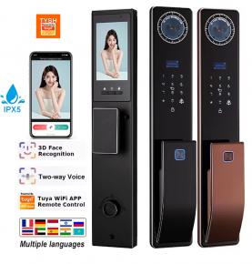 High-quality Smart 3D Face Recognition Door Lock Digital Electronic Palm Print Smart Biometric Lock CNC Precision Engraving Smart Lock